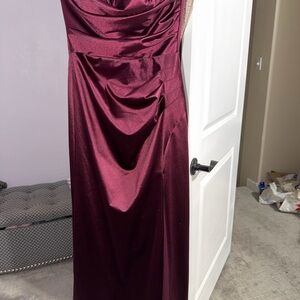 Blondie Nites Deep Burgundy Maxi Dress